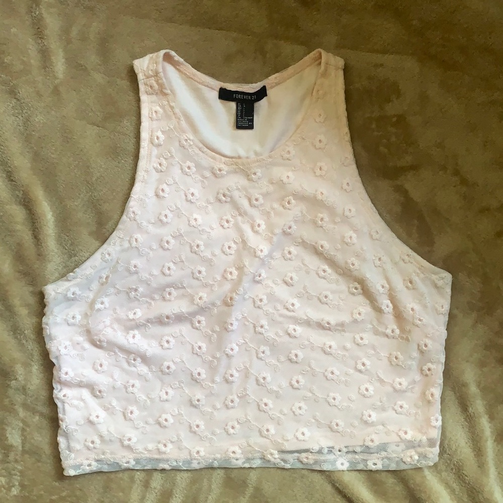 Baby pink crop top